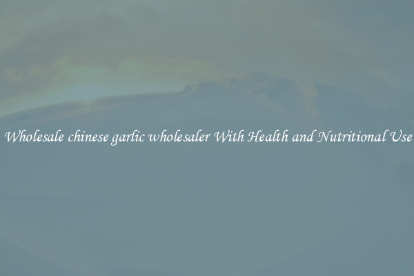 Wholesale chinese garlic wholesaler With Health and Nutritional Use