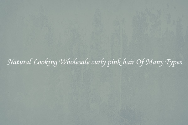 Natural Looking Wholesale curly pink hair Of Many Types