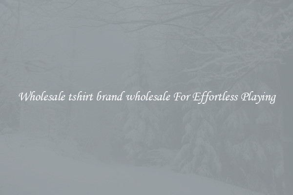 Wholesale tshirt brand wholesale For Effortless Playing