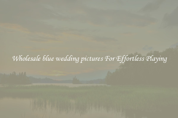 Wholesale blue wedding pictures For Effortless Playing