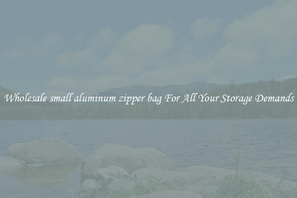 Wholesale small aluminum zipper bag For All Your Storage Demands