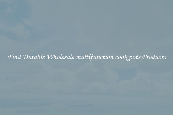 Find Durable Wholesale multifunction cook pots Products