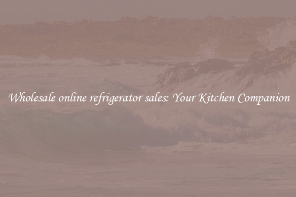 Wholesale online refrigerator sales: Your Kitchen Companion
