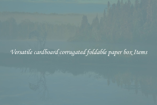 Versatile cardboard corrugated foldable paper box Items