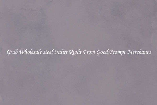Grab Wholesale steel tralier Right From Good Prompt Merchants