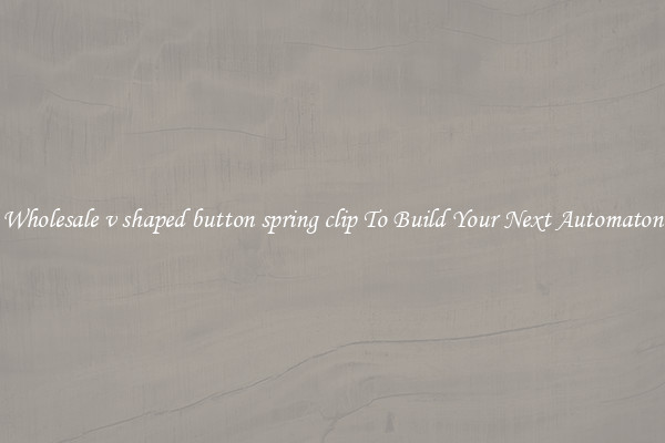Wholesale v shaped button spring clip To Build Your Next Automaton